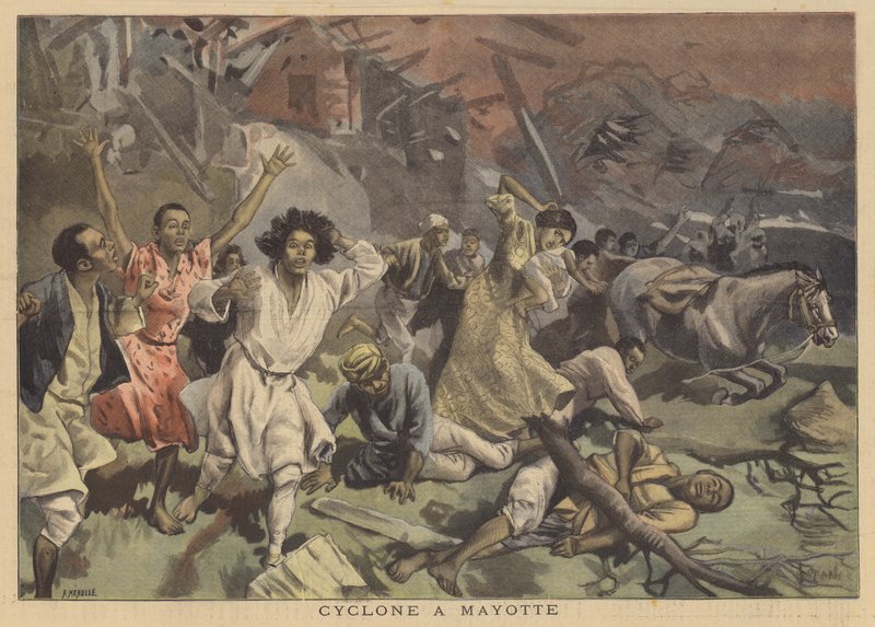 Zyklon auf der Insel Mayotte von French School