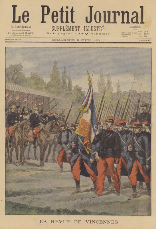 Französische Armeebesichtigung in Vincennes von French School