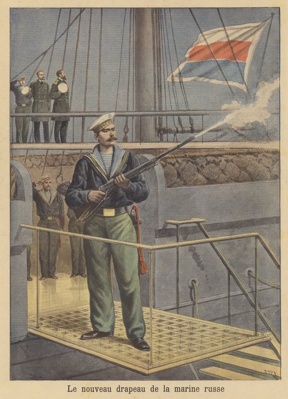 Neue Flagge der russischen Marine von French School