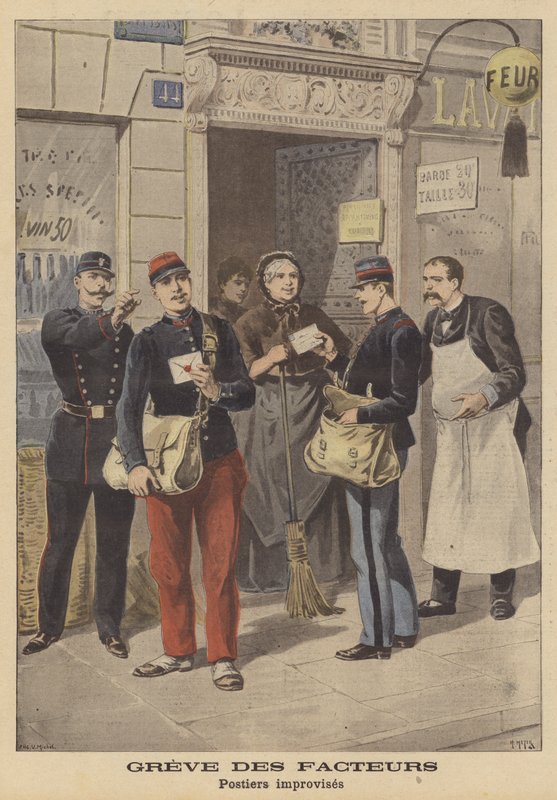 Poststreik in Paris von French School