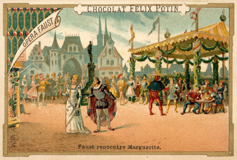 Szene aus Faust, einer Oper von Charles Gounod von French School