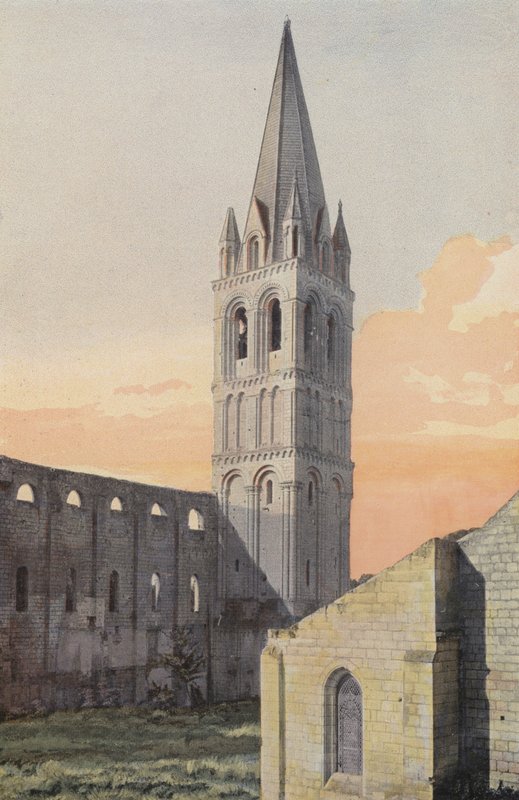 Beaulieu-les-Loches, Abteikirche, Glockenturm N O von French Photographer