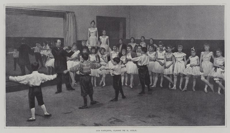 Jungen in einer Ballettklasse von French Photographer