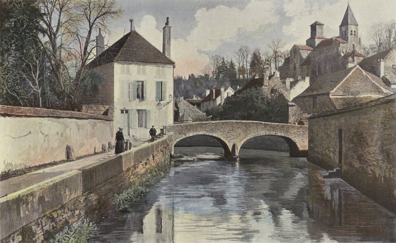 Chatillon-sur-Seine, Kirche Saint-Vorles und Perthuis-au-Loup von French Photographer