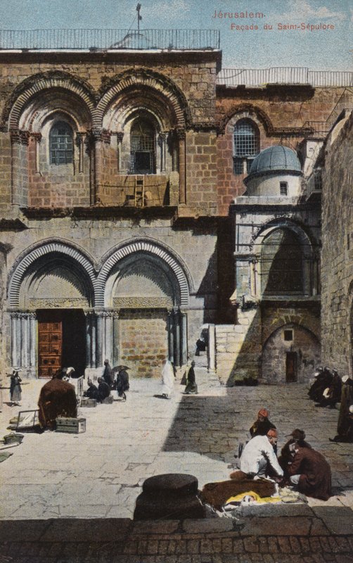 Jerusalem, Fassade des Heiligen Grabes von French Photographer