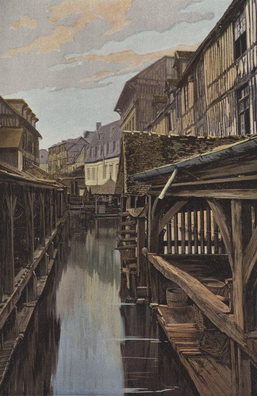 Louviers, Waschhaus und Fachwerkhäuser von French Photographer