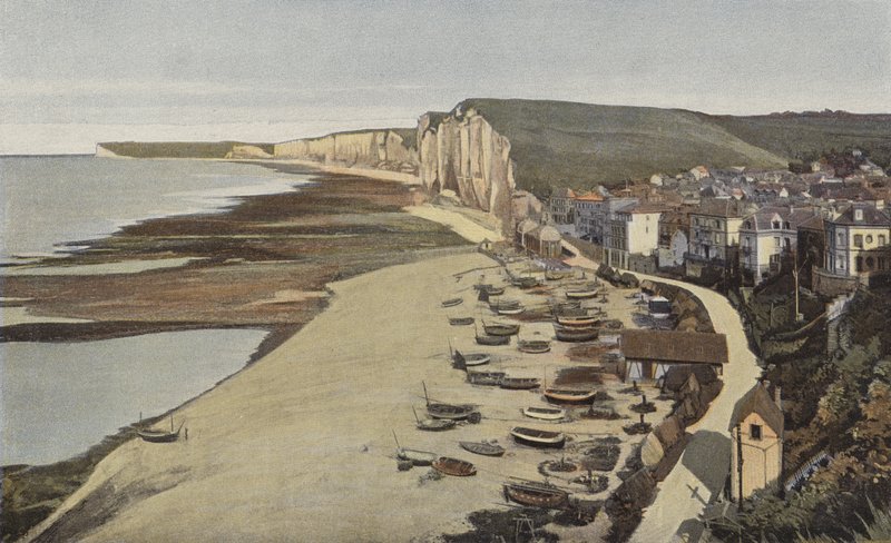 Yport, Gesamtansicht des Strandes von French Photographer