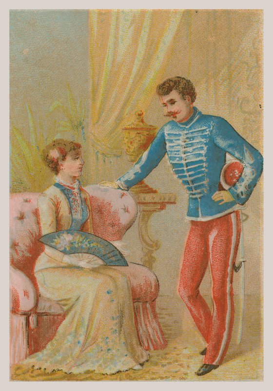 Ein Soldat und eine Dame von French School
