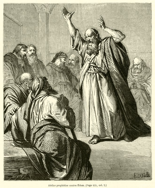 Obadja prophezeit gegen Edom von French School