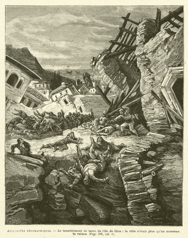 Geografische Neuigkeiten (Gravur) von French School