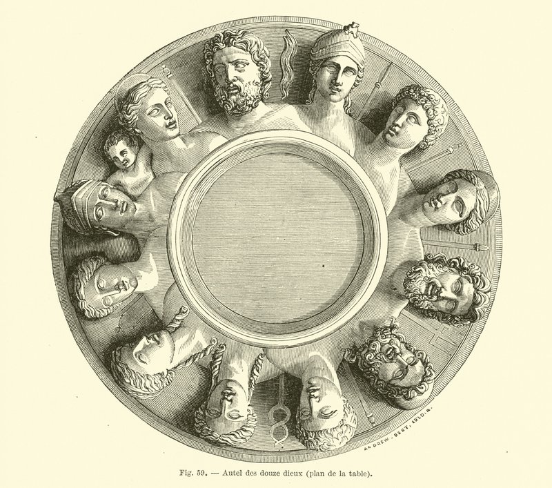 Altar der Zwölf Götter von French School