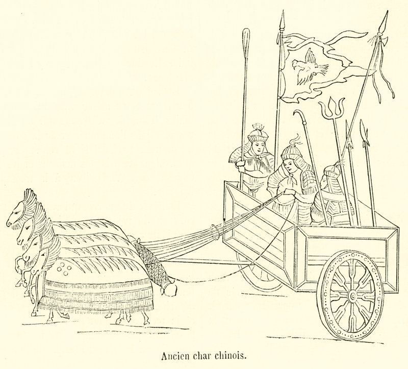 Alter chinesischer Wagen von French School
