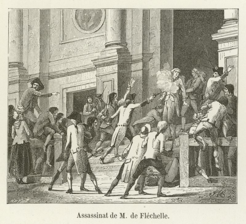 Mord an M. de Flechelle von French School