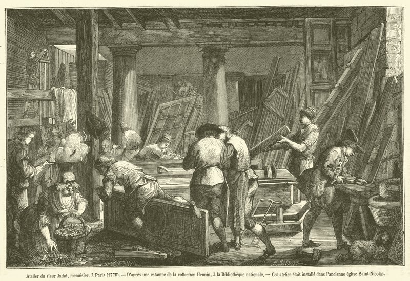 Atelier du sieur Jadot, menuisier, a Paris von French School