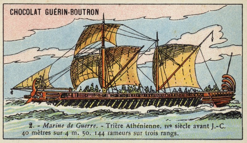 Attische Triere, 4. Jahrhundert v. Chr. von French School