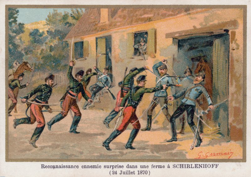 Angriff auf ein Bauernhaus in Schirlenhoff von French School