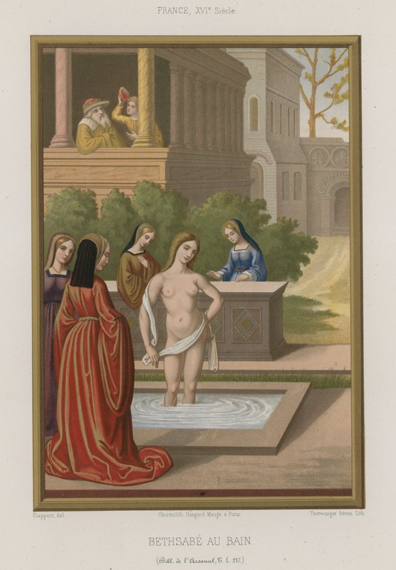Bathseba beim Baden von French School