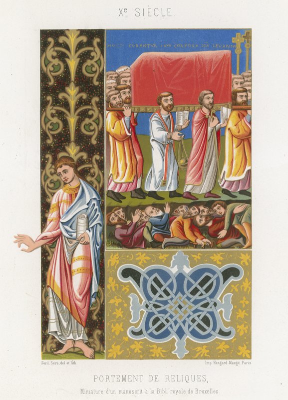 Tragen von Reliquien von French School