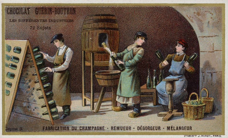 Champagnerherstellung von French School