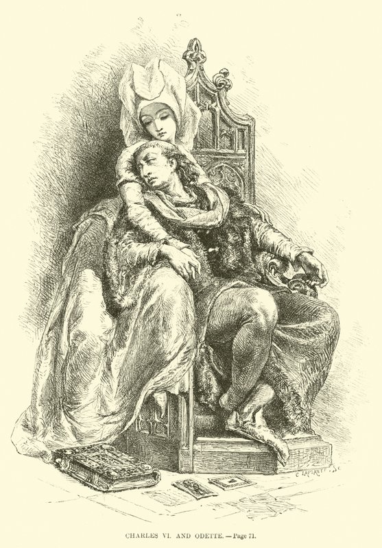Karl VI und Odette von French School