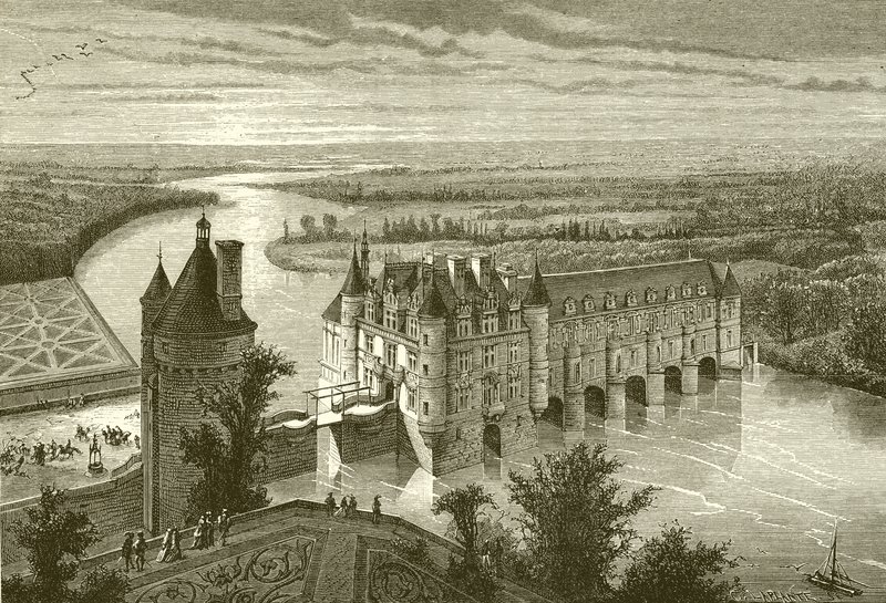 Schloss von Chenonceaux von French School