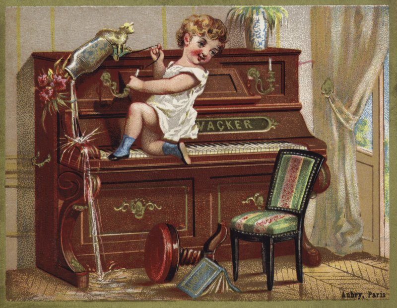 Kind spielt Klavier von French School