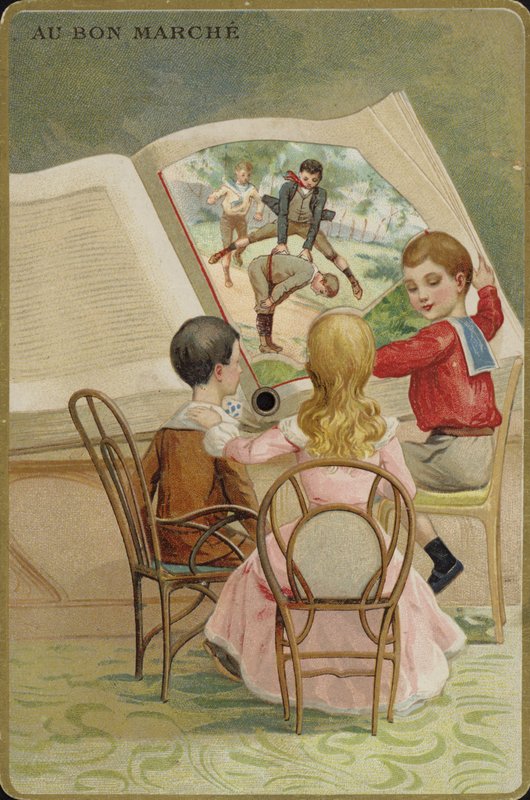 Kinder lesen übergroßes Buch von French School