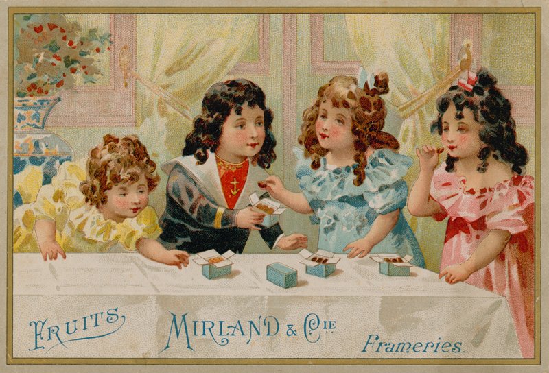 Kinder essen Süßigkeiten von French School