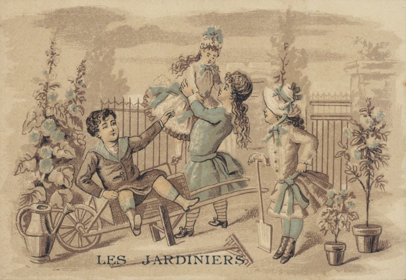 Kinder im Garten von French School
