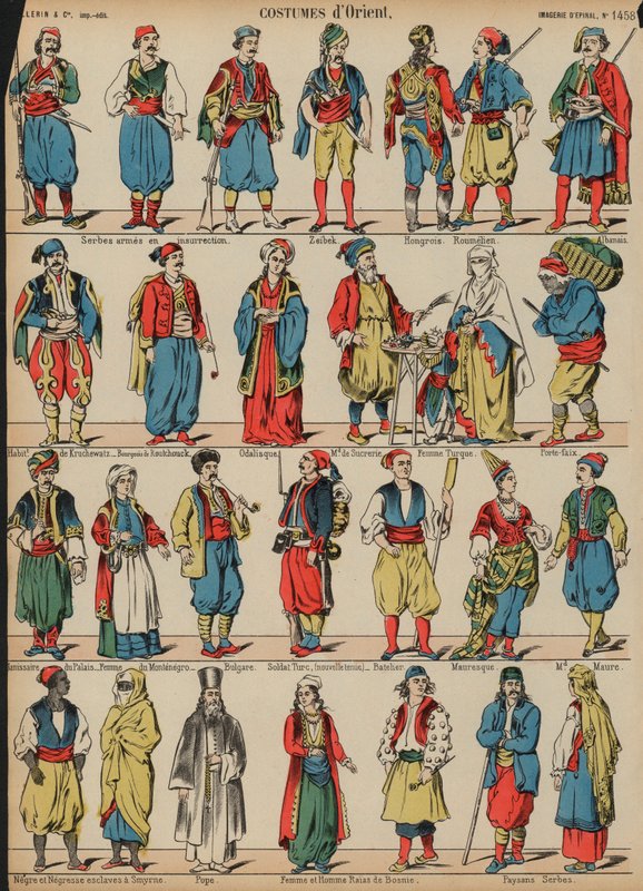 Kostüme des Balkans (Farbstich) von French School