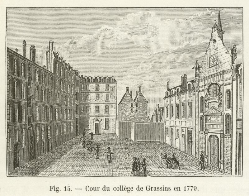 Hof des Collège de Grassins, 1779 von French School
