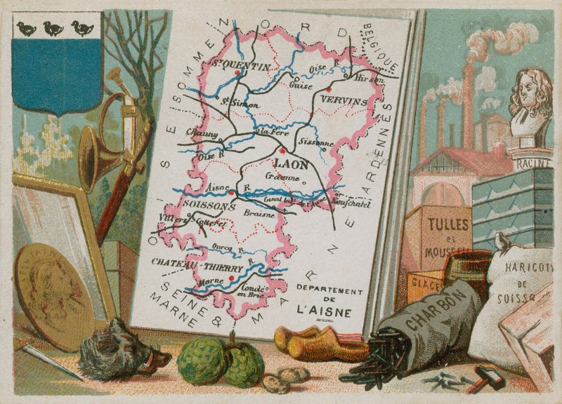 Departement Aisne in Nordfrankreich von French School