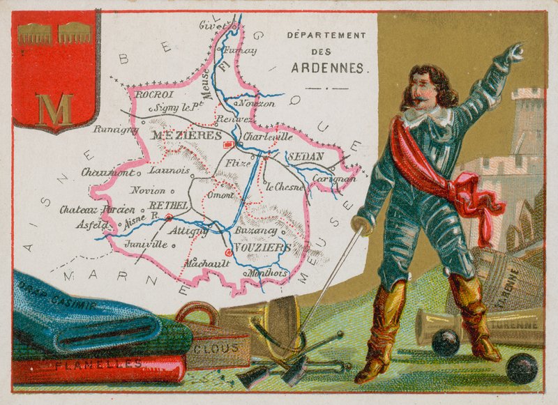 Departement Ardennes in Nordostfrankreich von French School