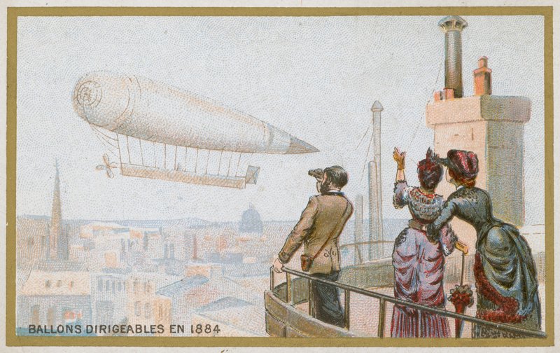 Luftschiff im Jahr 1884 von French School
