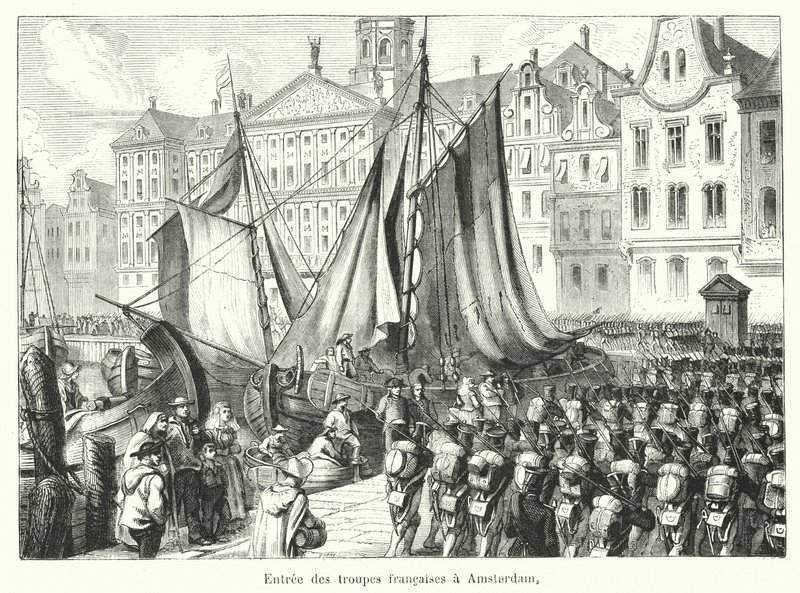 Einzug der französischen Truppen in Amsterdam von French School