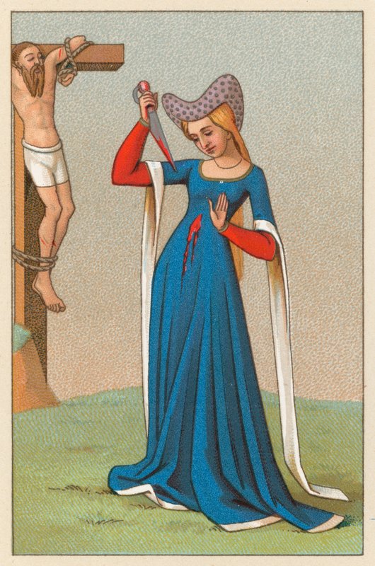 Europa Mittelalter Kostüm von French School
