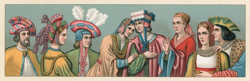 Europa XV-XVI. Jahrhundert Kostüm von French School