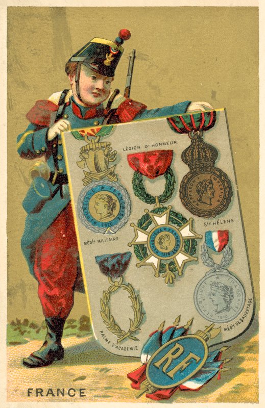 Frankreich (Chromolitho) von French School