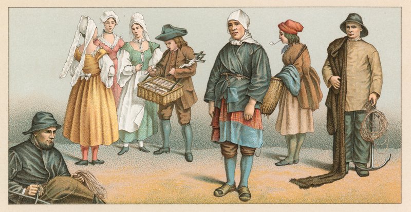 Frankreich XIX. Jahrhundert Kostüm von French School