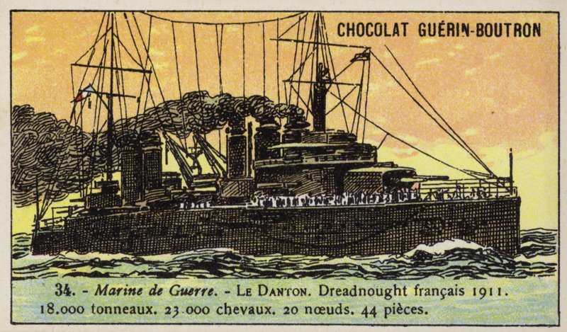 Französisches Schlachtschiff Danton von French School