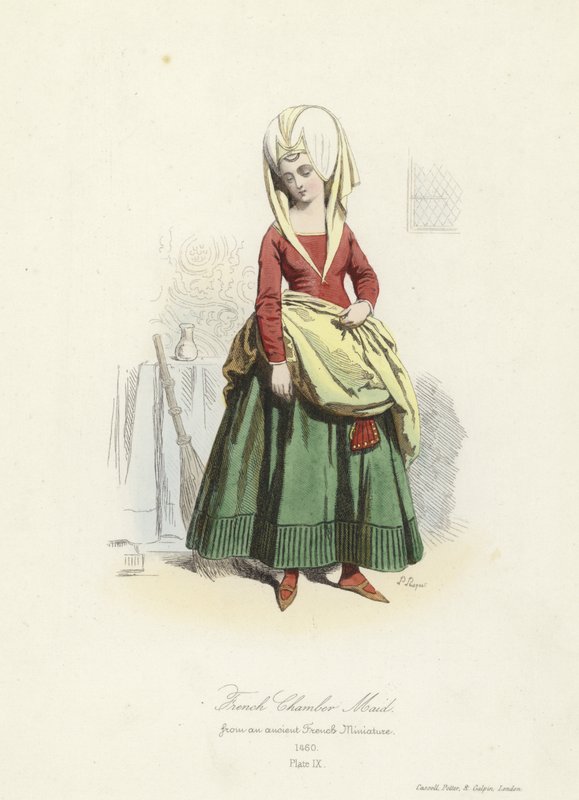 Französische Kammerzofe, 15. Jahrhundert von French School
