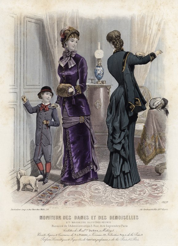 Französische Modeplatte, späte 19. Jahrhundert von French School