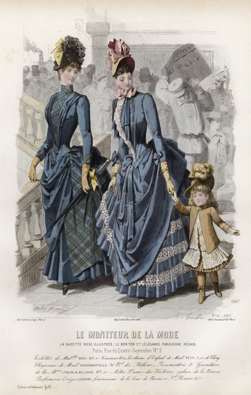 Französische Modeplatte, späte 19. Jahrhundert von French School
