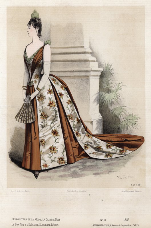Französische Modeplatte, späte 19. Jahrhundert von French School