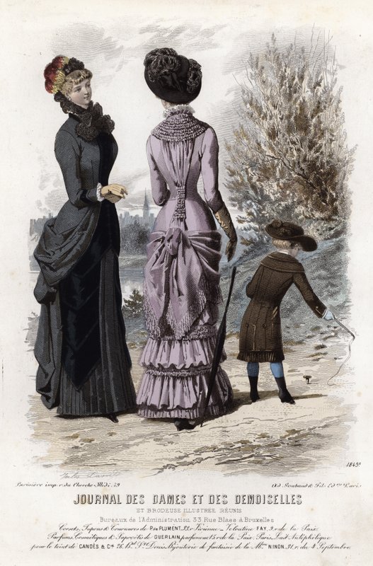Französische Modeplatte, späte 19. Jahrhundert von French School
