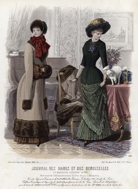 Französische Modeplatte, späte 19. Jahrhundert von French School