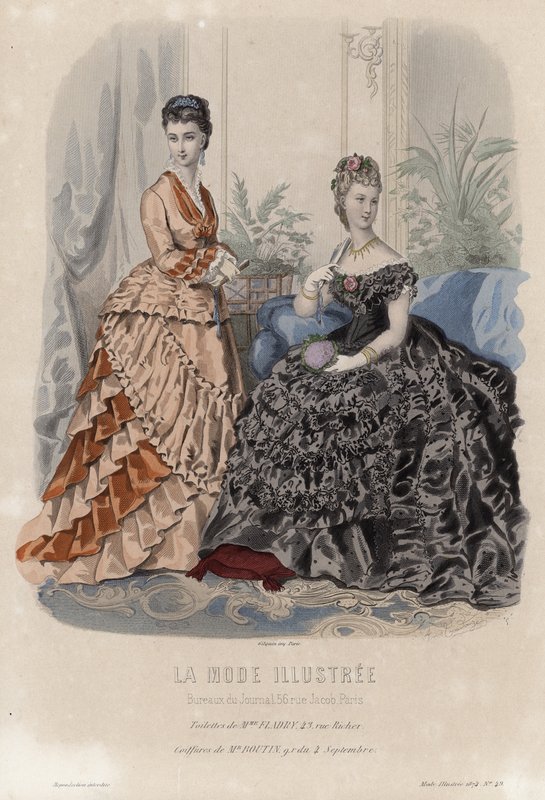 Französische Modeplatte, späte 19. Jahrhundert von French School