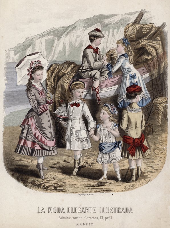 Französische Modeplatte, späte 19. Jahrhundert von French School