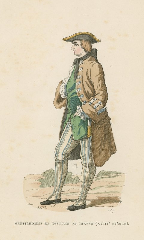 Herr im Jagdkleid, 18. Jahrhundert von French School