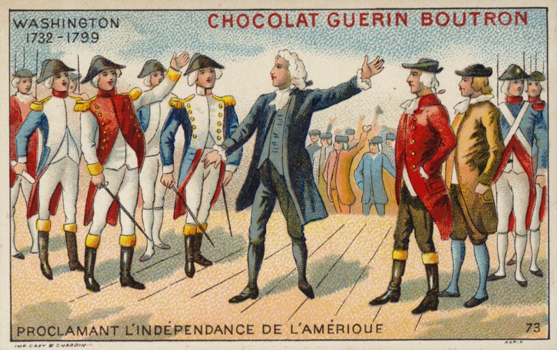 George Washington verkündet die Unabhängigkeit Amerikas von French School